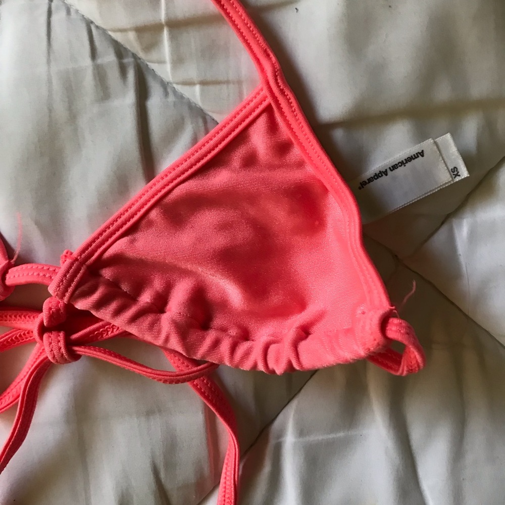 American apparel neon bikini top